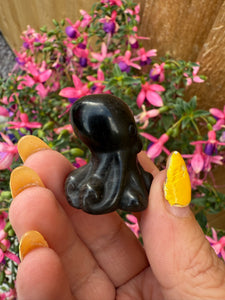 Obsidian Octopus Carving