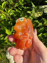 Load image into Gallery viewer, Druzy Carnelian Red Squirrel Carving
