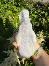 Load image into Gallery viewer, Agate and Amethyst Elephant Carving
