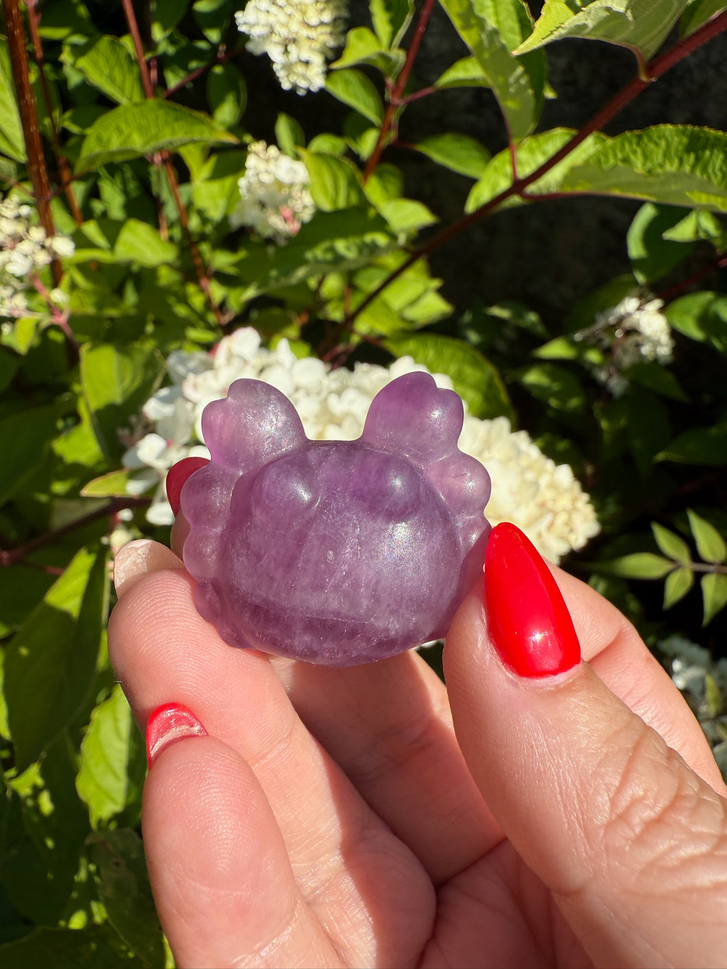 Purple Fluorite Crab Carving