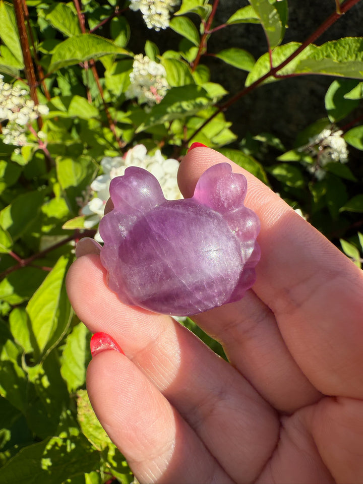 Purple Fluorite Crab Carving