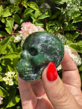 Load image into Gallery viewer, Green Verdite Skull Carving
