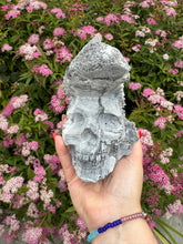 Load image into Gallery viewer, Large Quartz Cluster Skull Carving
