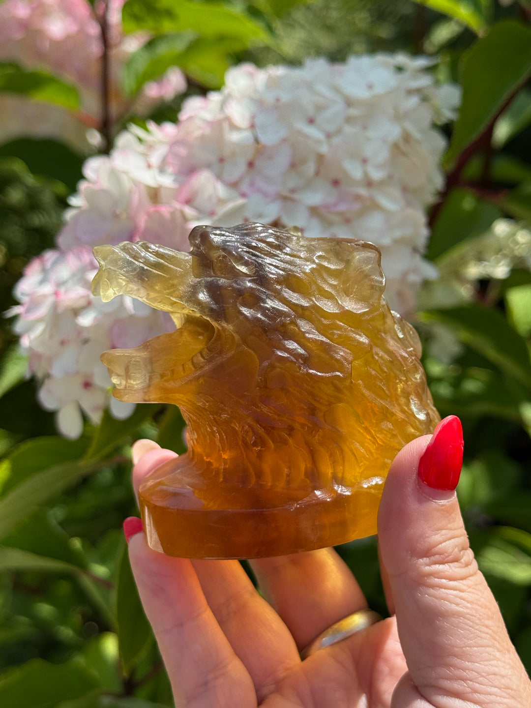 Yellow Fluorite Wolf