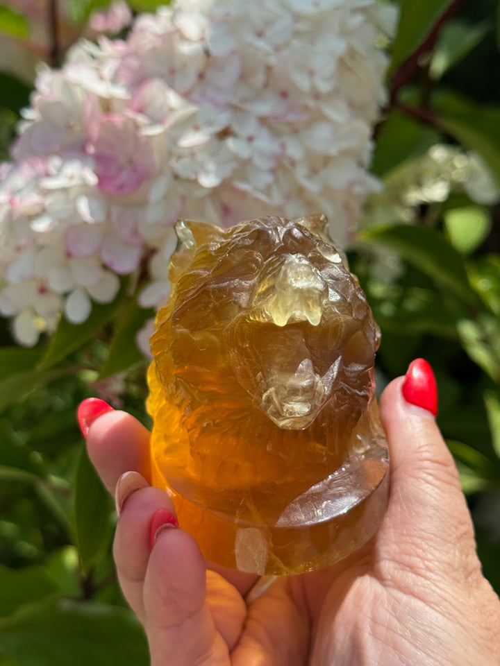 Yellow Fluorite Wolf