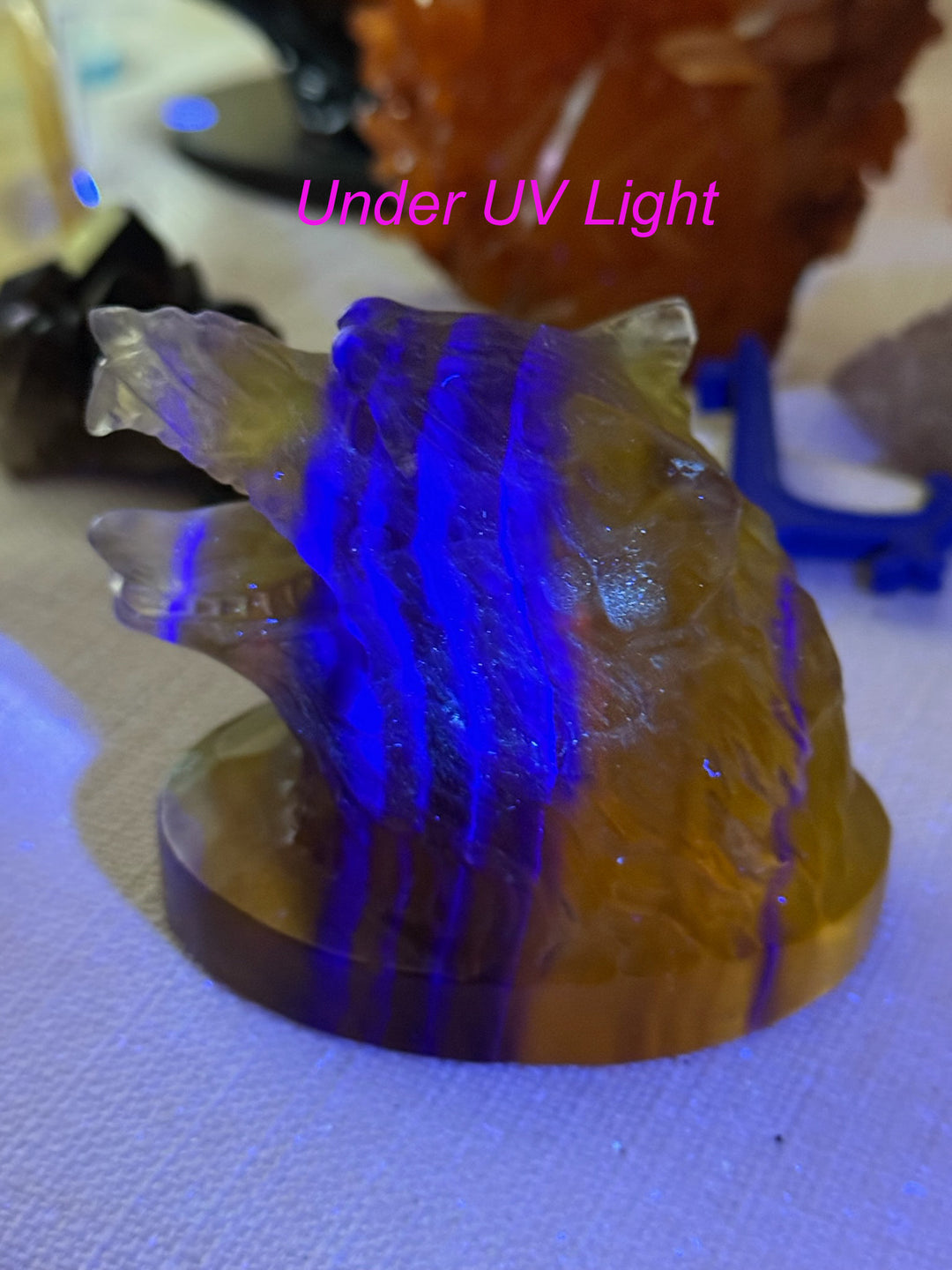 Yellow Fluorite Wolf