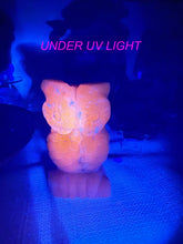 Load image into Gallery viewer, Uv Reactive Kunzite Owl Carving
