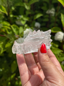 Garden Quartz Dragon Head Carving