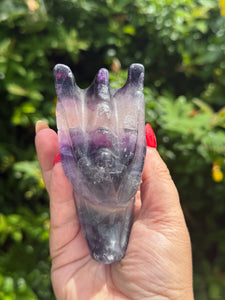 Banded Fluorite Dragon Head Carving