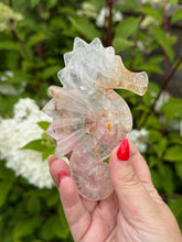 Load image into Gallery viewer, Golden Healer Quartz Sea Horse Carving
