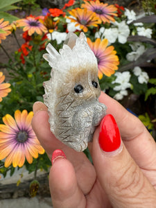 Needle Quartz Hedgehog Carving
