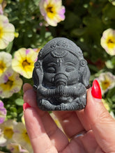 Load image into Gallery viewer, Freestanding Obsidian Ganesh Carving
