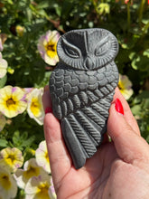 Load image into Gallery viewer, Black Obsidian Owl Carving
