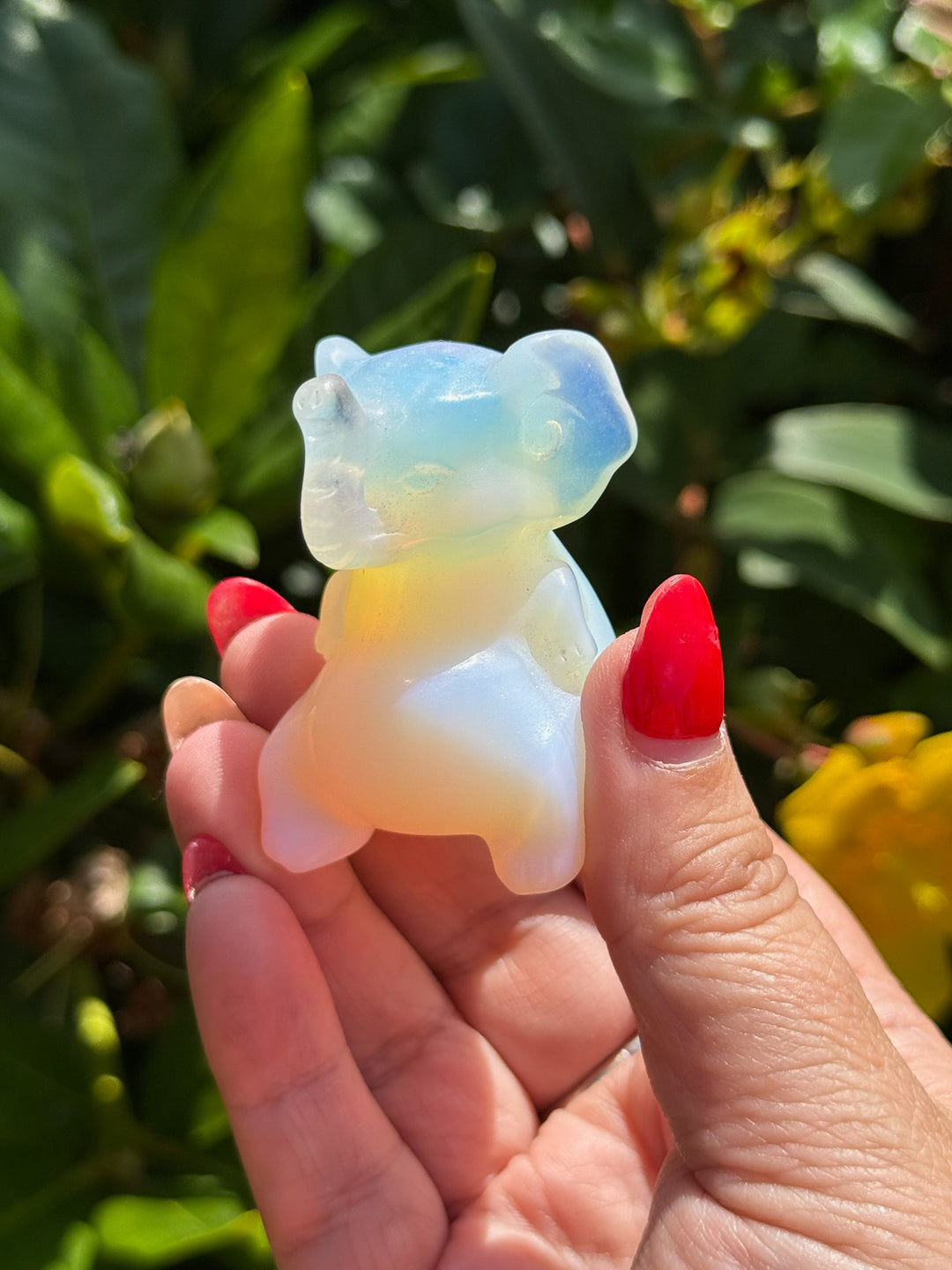 Opalite Elephant Carving