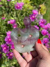 Load image into Gallery viewer, Fluorite Snake Carving
