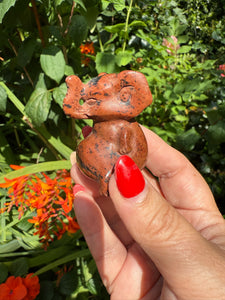 Mahogany Obsidian Elephant Carving
