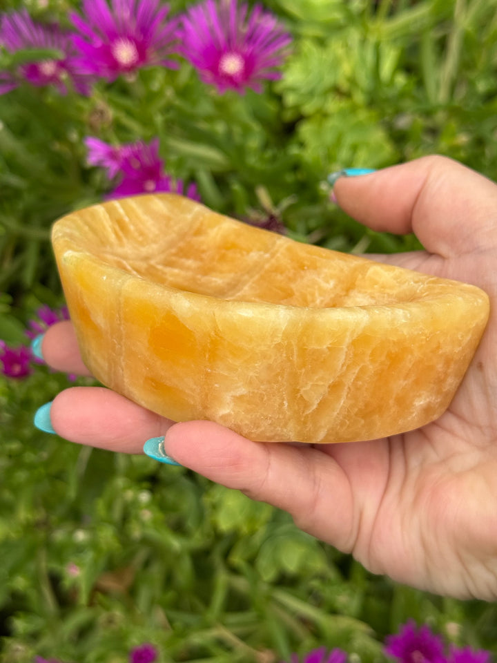 Orange Calcite Bowl