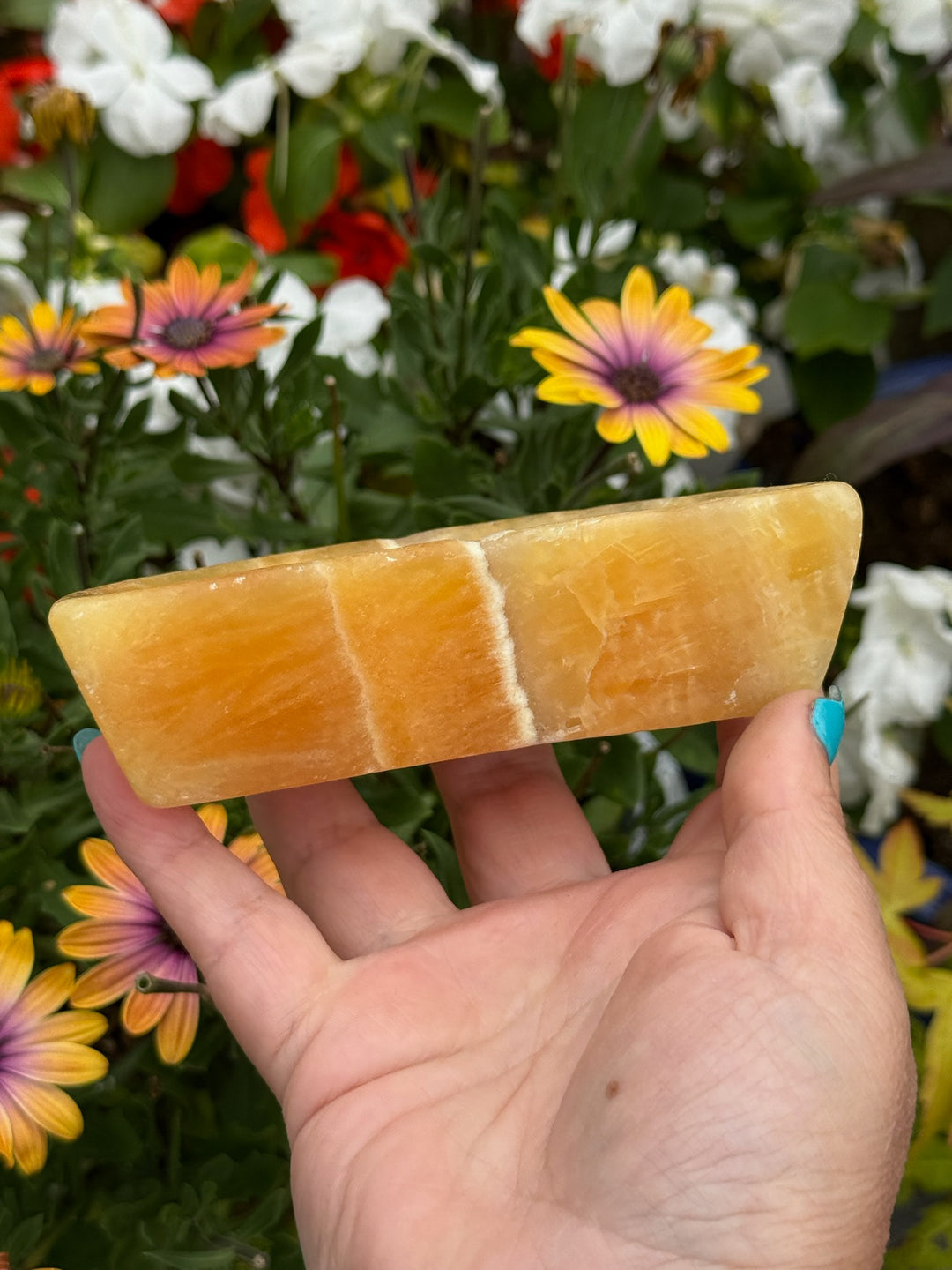 Orange Calcite Bowl