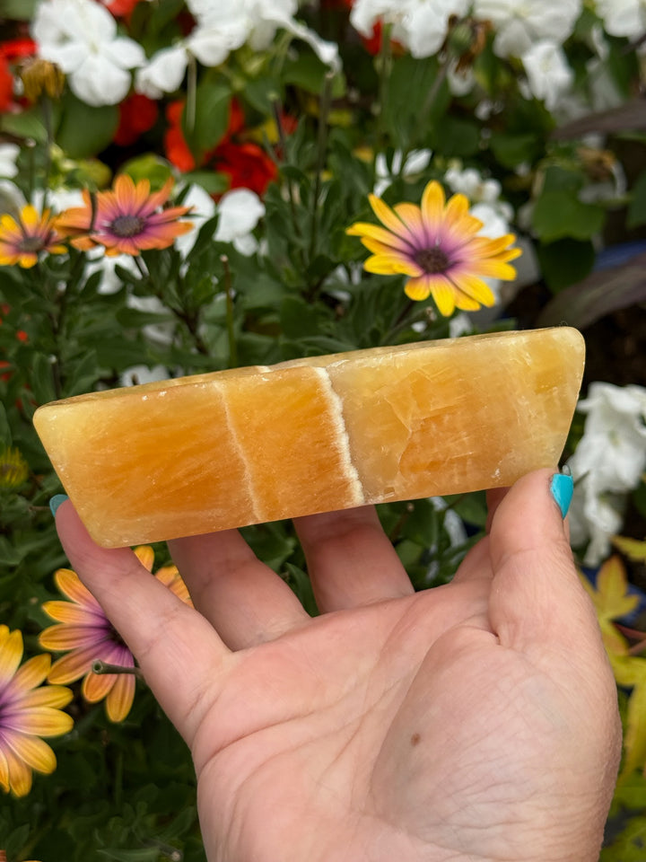 Orange Calcite Bowl