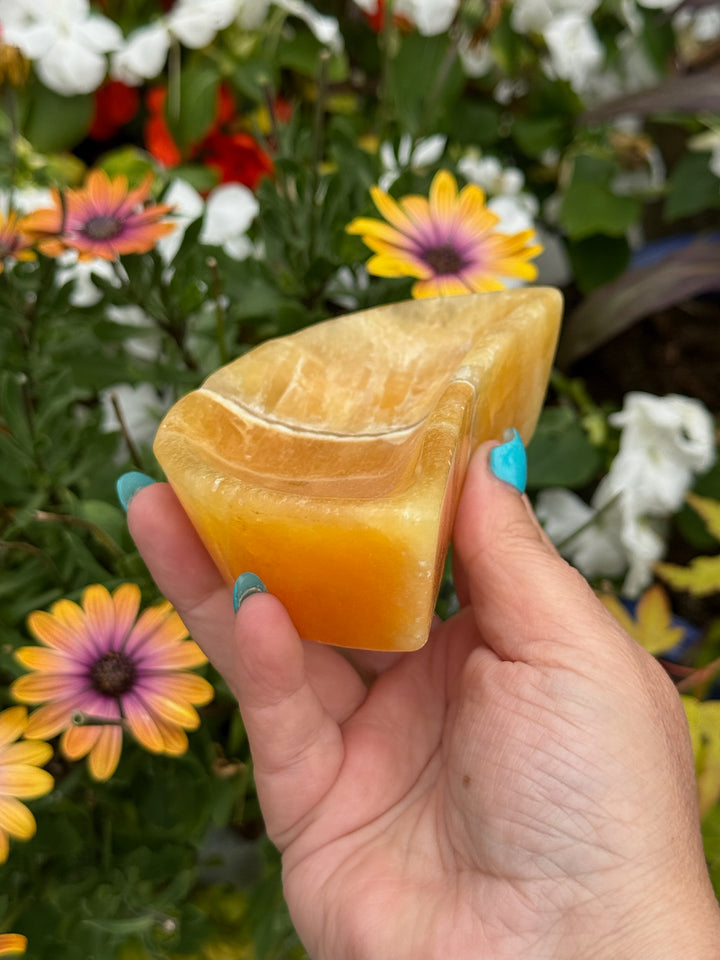Orange Calcite Bowl