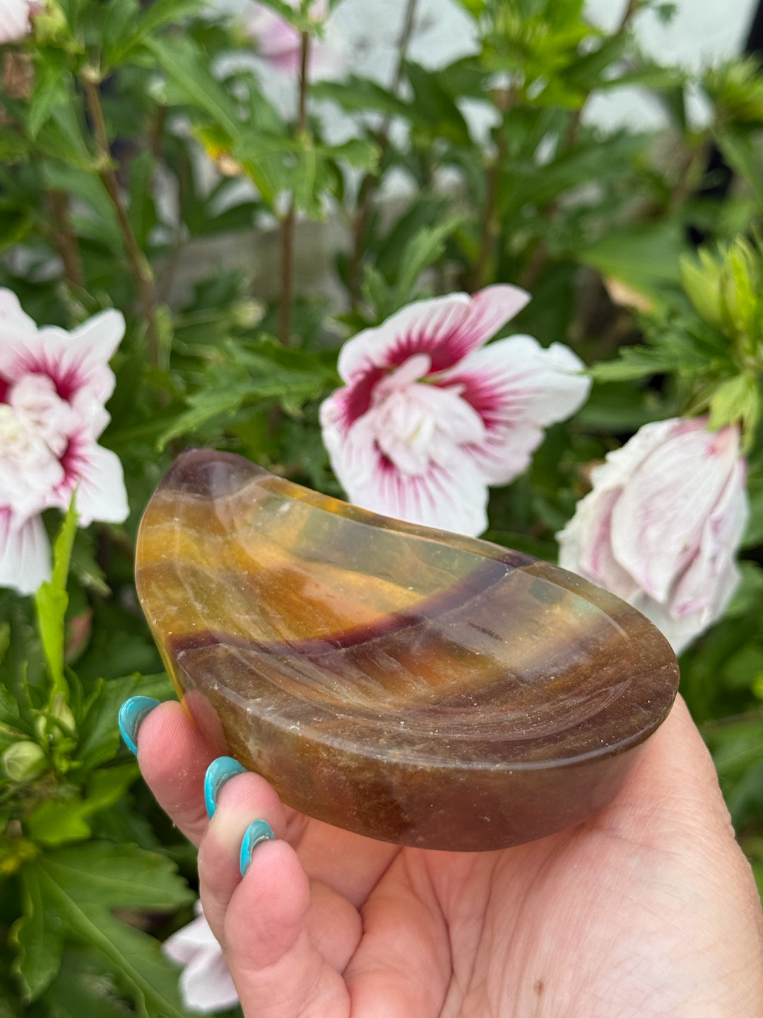 Yellow Fluorite Teardrop Bowl