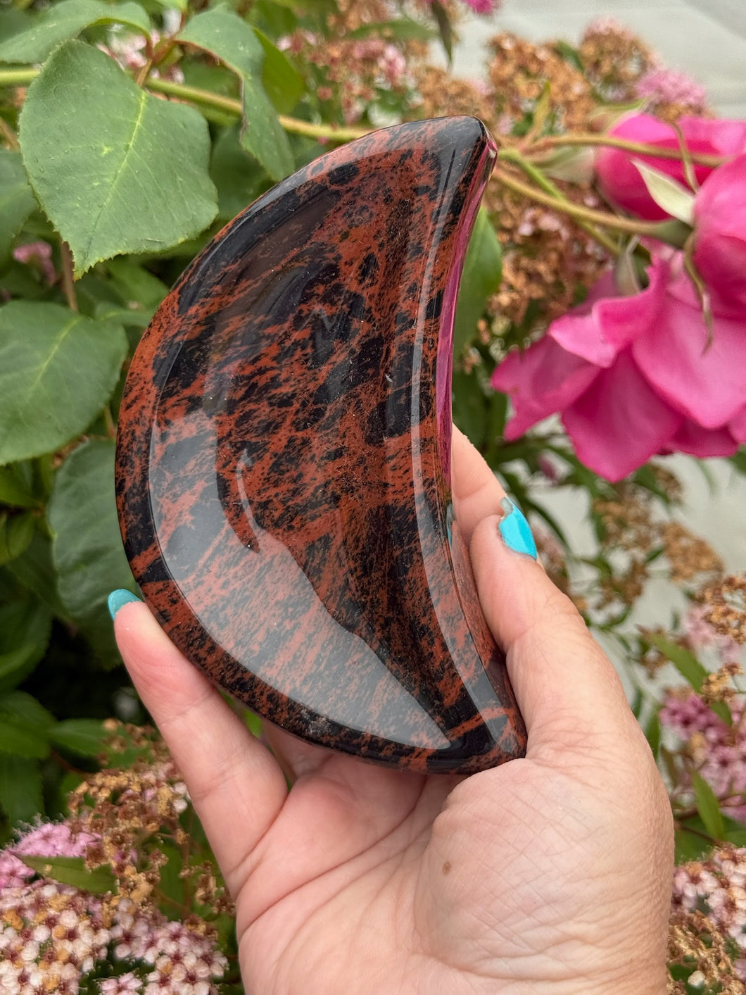 Mahogany Obsidian Moon Dish