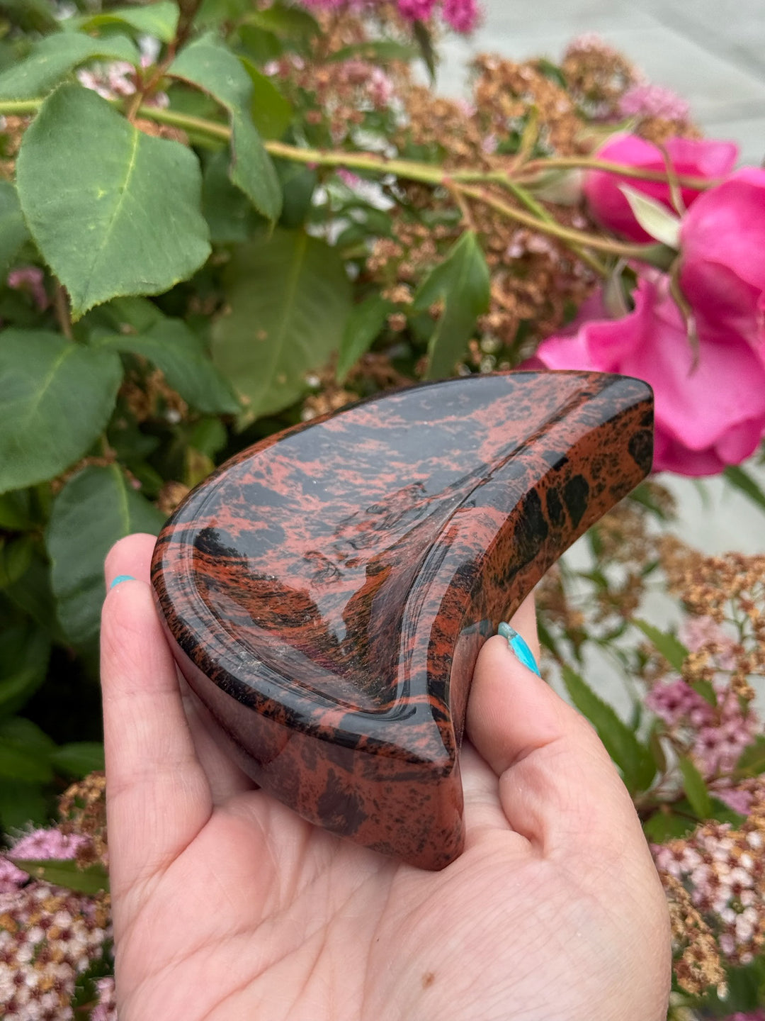 Mahogany Obsidian Moon Dish