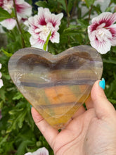 Load image into Gallery viewer, Banded Yellow Fluorite Heart Shaped Dish
