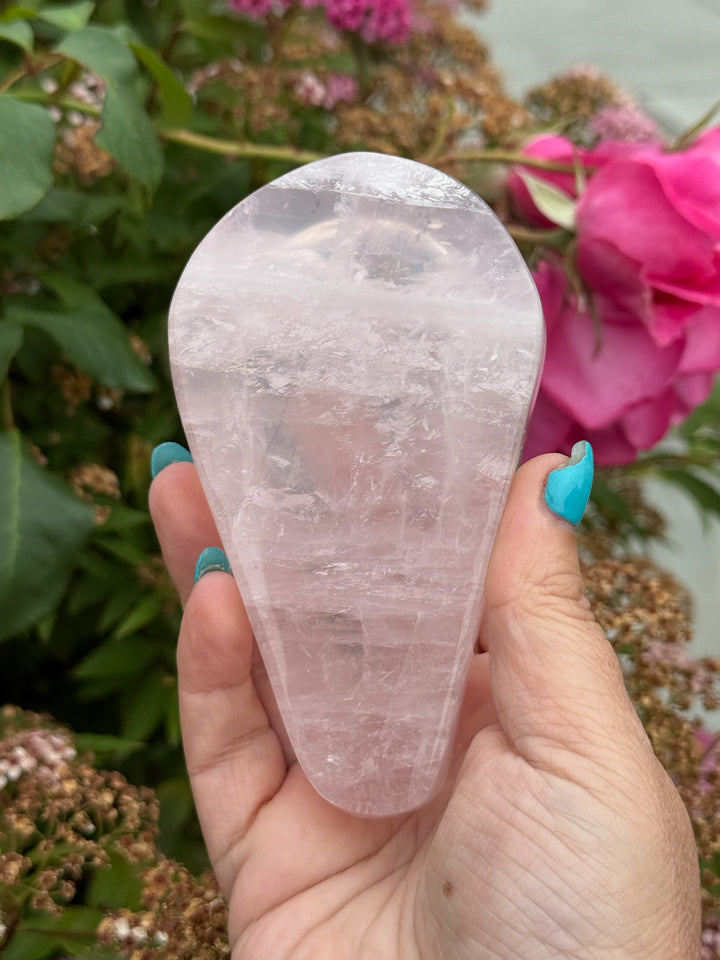 Rose Quartz Teardrop Shaped Dish