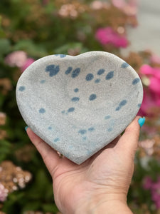 Apatite in Clevelandite Heart Shaped Dish