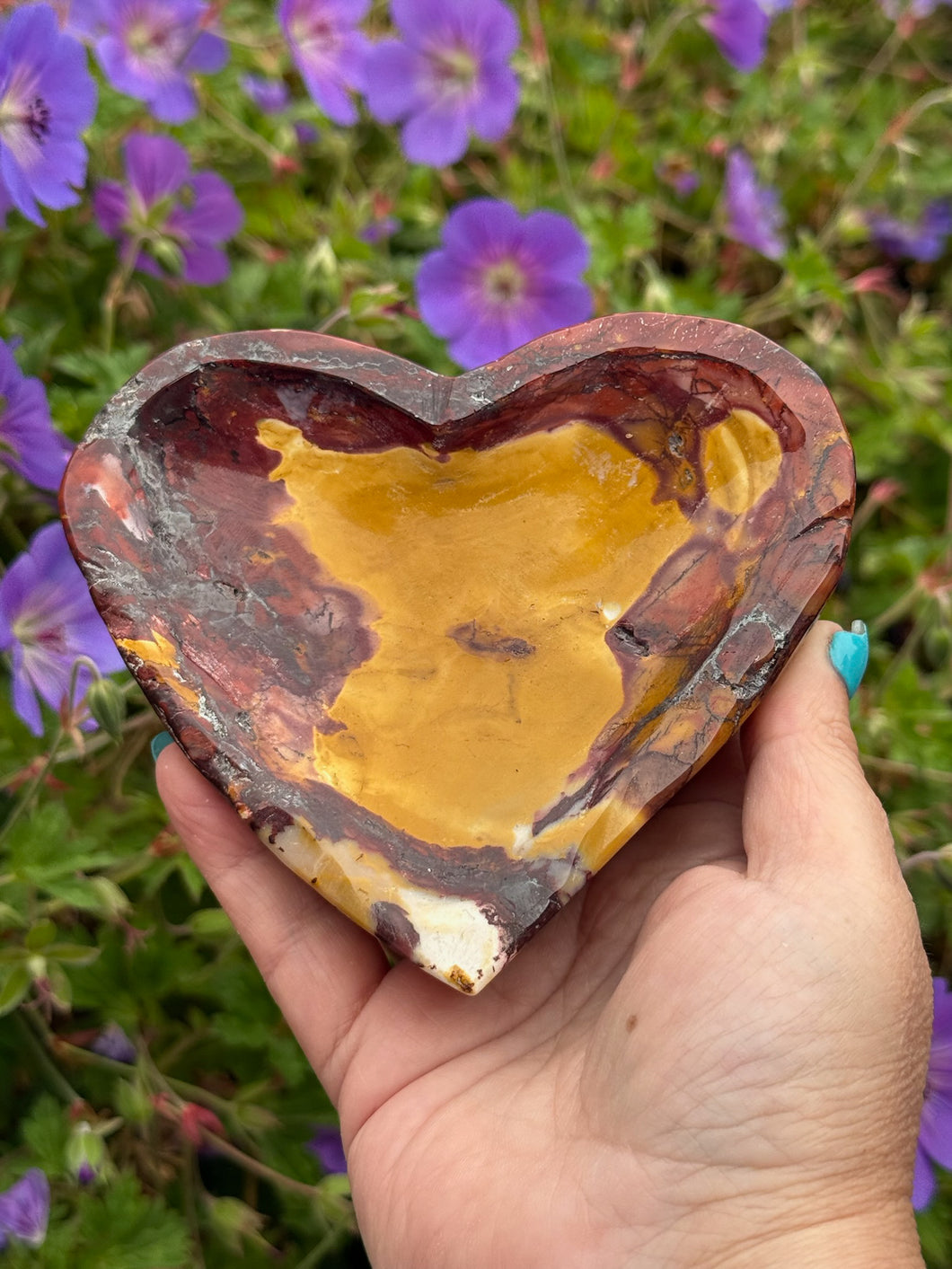 Rustic Mookaite Heart Shaped Dish