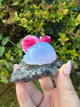 Load image into Gallery viewer, Opalite Ladybird on Yooperlite Leaf Carving
