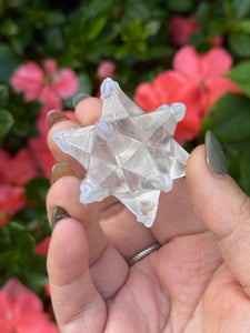 Point Quartz  Merkabah Carving