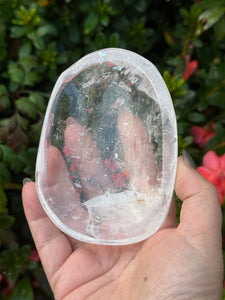 Large Clear Quartz Dish or Bowl