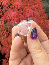 Load image into Gallery viewer, Faceted Clear Quartz Icosahedron Scared Geometry Carving
