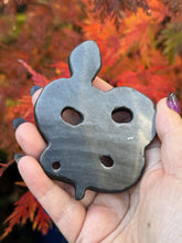 Load image into Gallery viewer, Silver Sheen Obsidian Snake Carving
