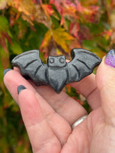 Load image into Gallery viewer, Silver Sheen Obsidian Bat Carving

