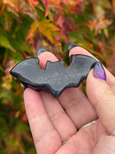 Load image into Gallery viewer, Silver Sheen Obsidian Bat Carving

