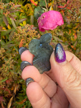 Load image into Gallery viewer, Gold Flash Labradorite Snake Carving
