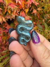 Load image into Gallery viewer, Blue Flash Labradorite Snake Carving
