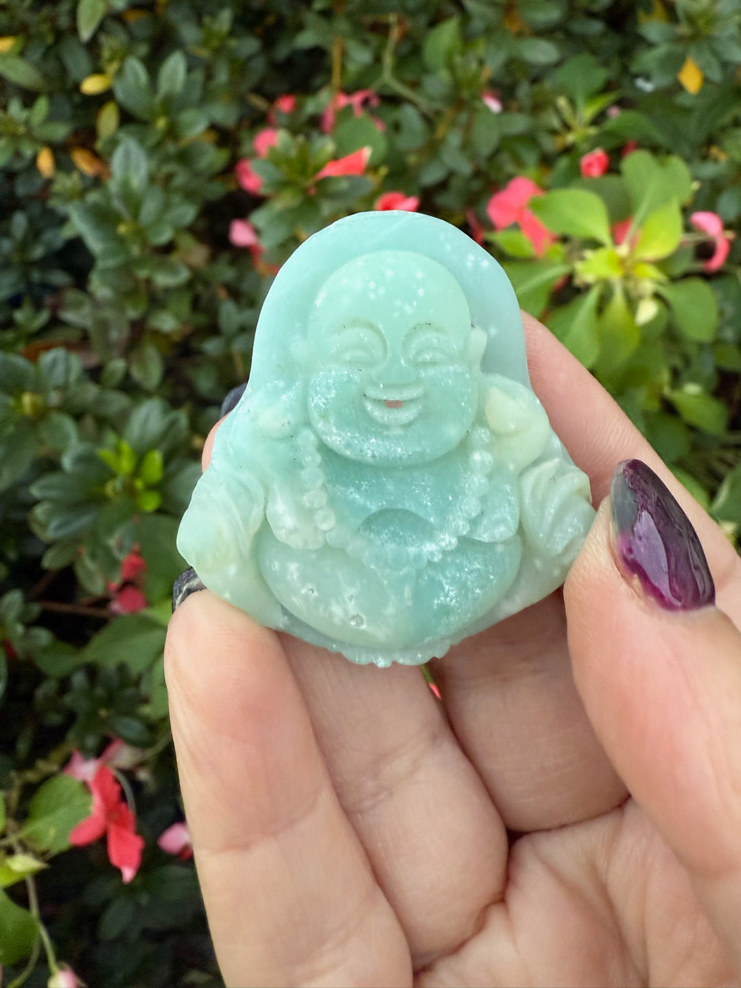 Amazonite Buddha Carving