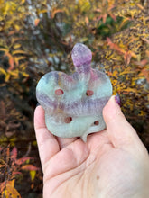 Load image into Gallery viewer, Fluorite Snake Carving
