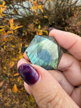 Load image into Gallery viewer, Labradorite Hexagon Sacred Geometry Carving
