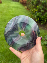 Load image into Gallery viewer, Large Fluorite Statement Donut Carving
