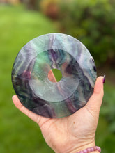 Load image into Gallery viewer, Large Fluorite Statement Donut Carving
