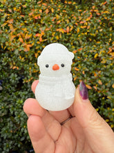 Load image into Gallery viewer, Freestanding White Jade Snowman Carving
