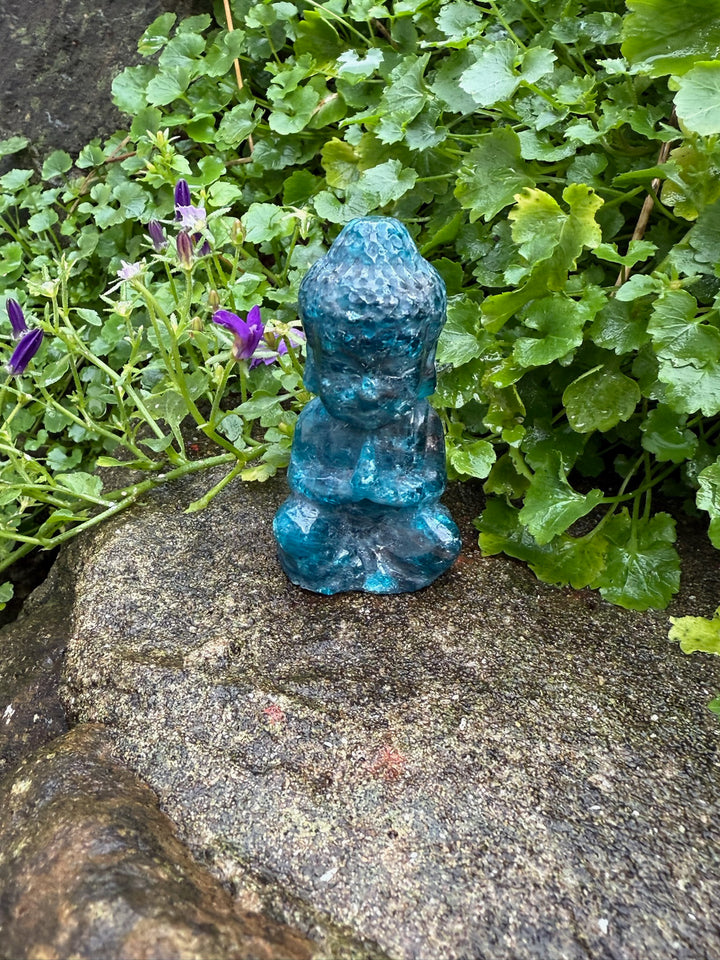 Gemmy Apatite Buddha Carving