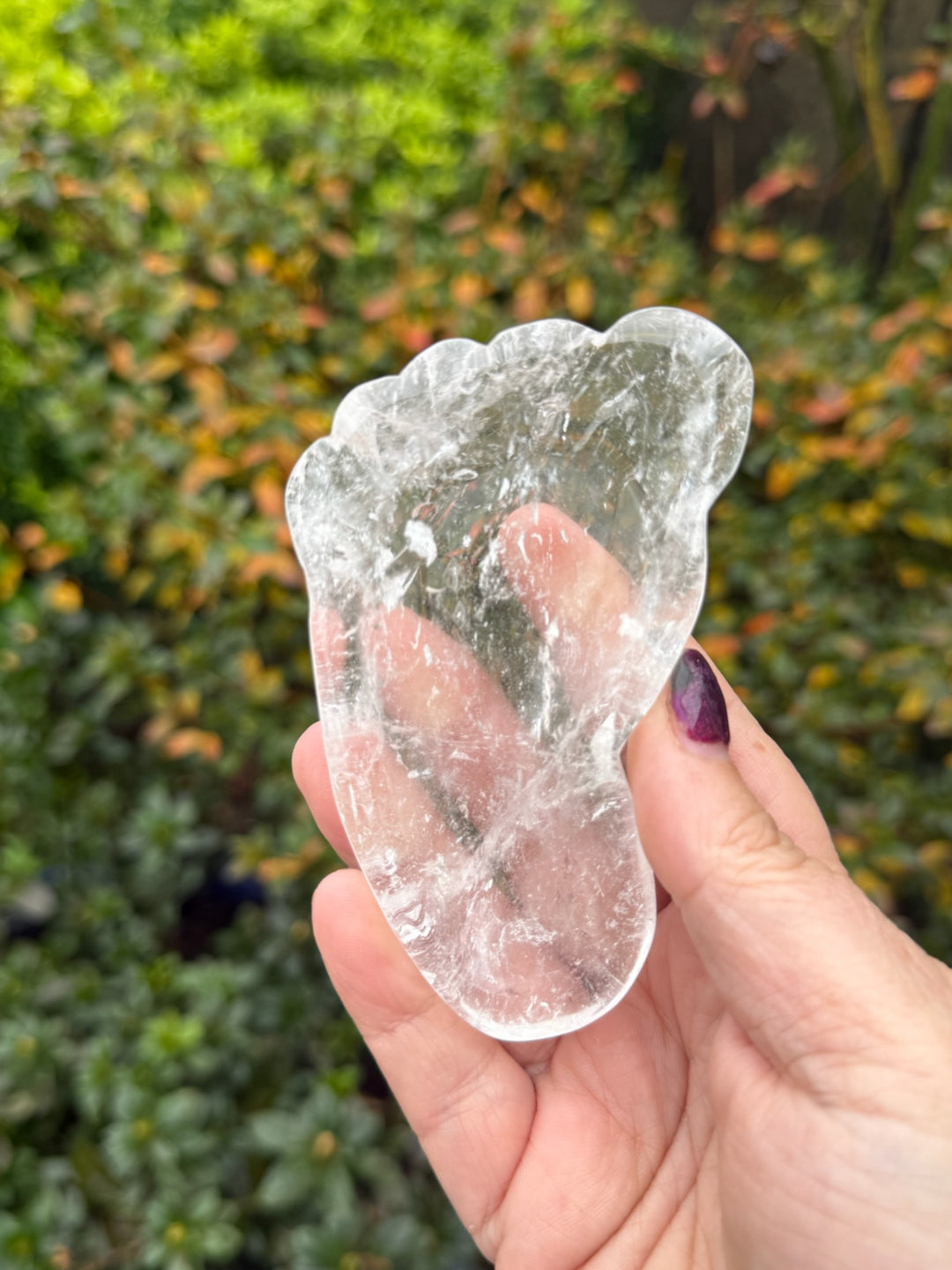 Clear Quartz Baby Foot Bowl or Trinket Dish