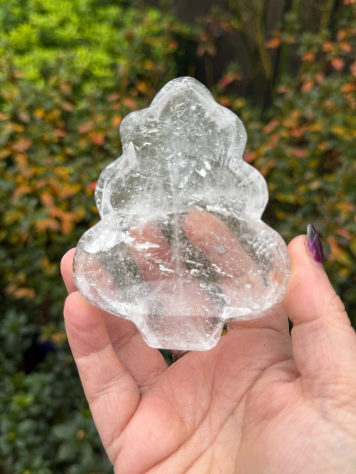 Clear Quartz Tree Bowl or Trinket Dish
