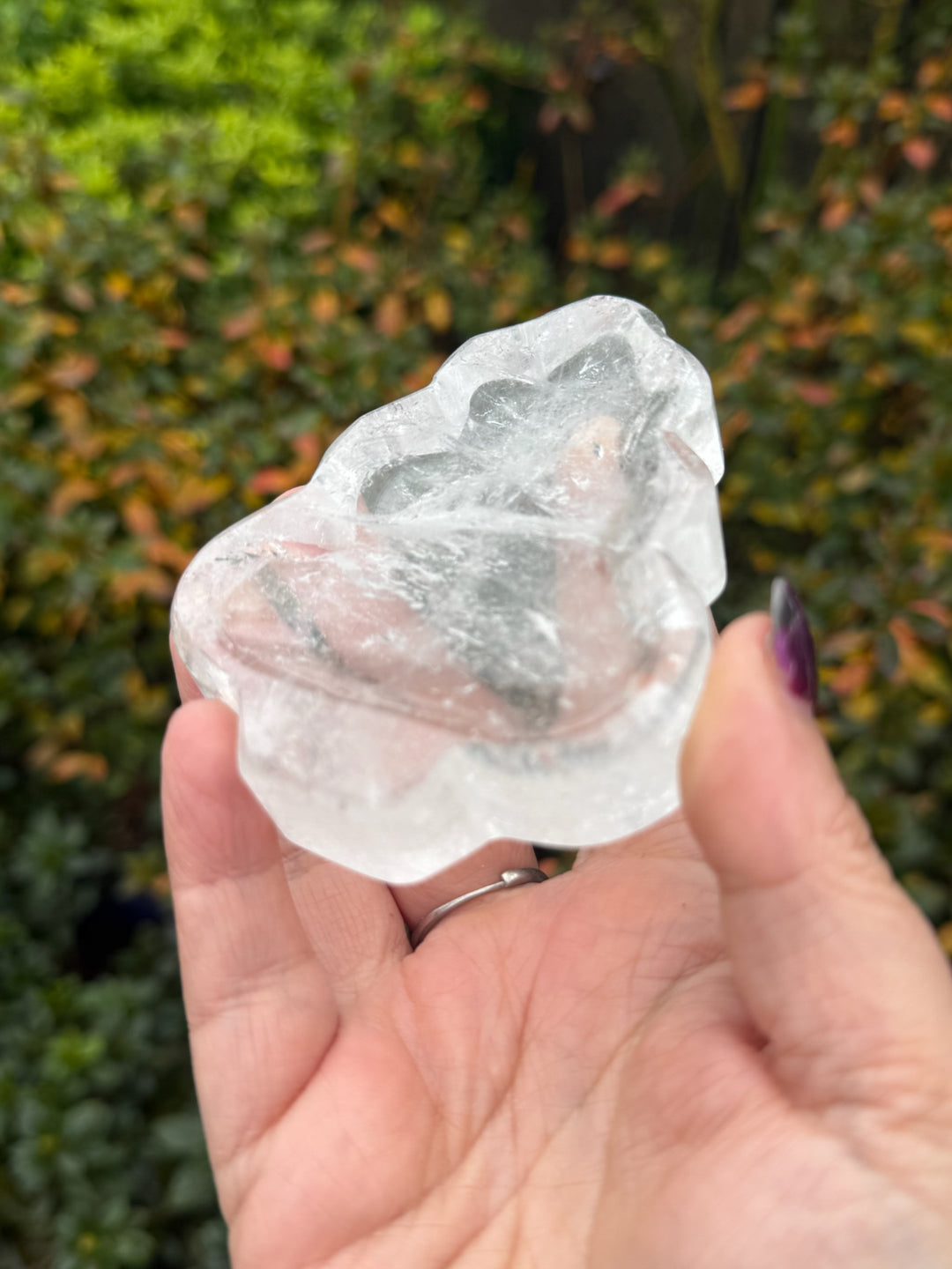 Clear Quartz Tree Bowl or Trinket Dish